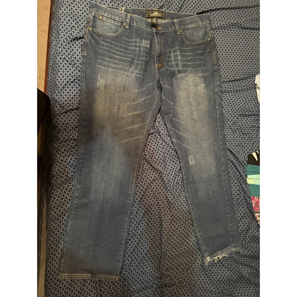 Nostic 42  Gothic Baggy Y2k Distressed Jeans